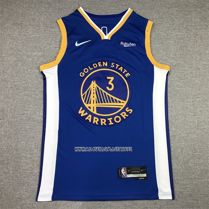 Jordan Poole NO 3 Camiseta Golden State Warriors Icon Azul